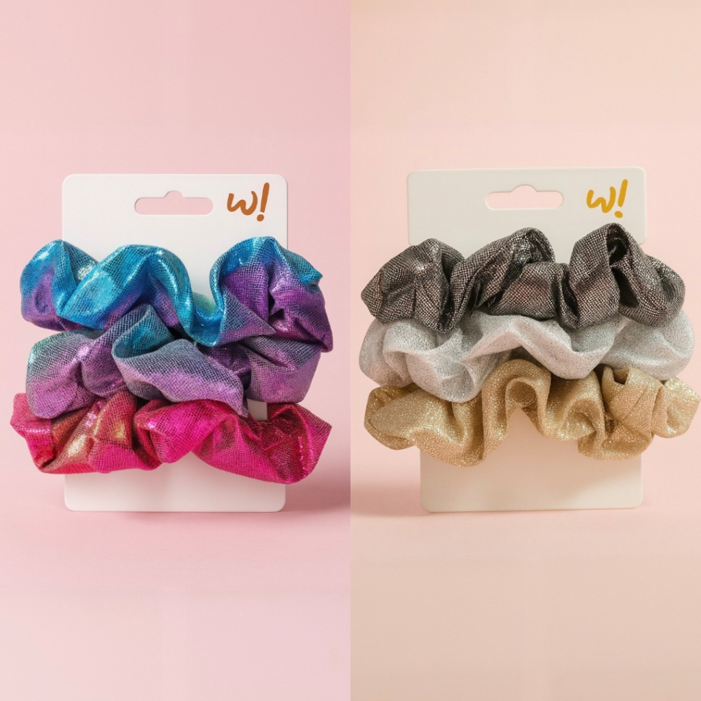 Jual W! Accessories Ikat Rambut / Scrunchie Set Unicorn Metalik (3pcs ...