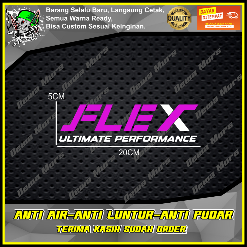 Jual Cutting Sticker FLEX ULTIMATE PERFORMANCE 2 WARNA Sticker Cocok ...