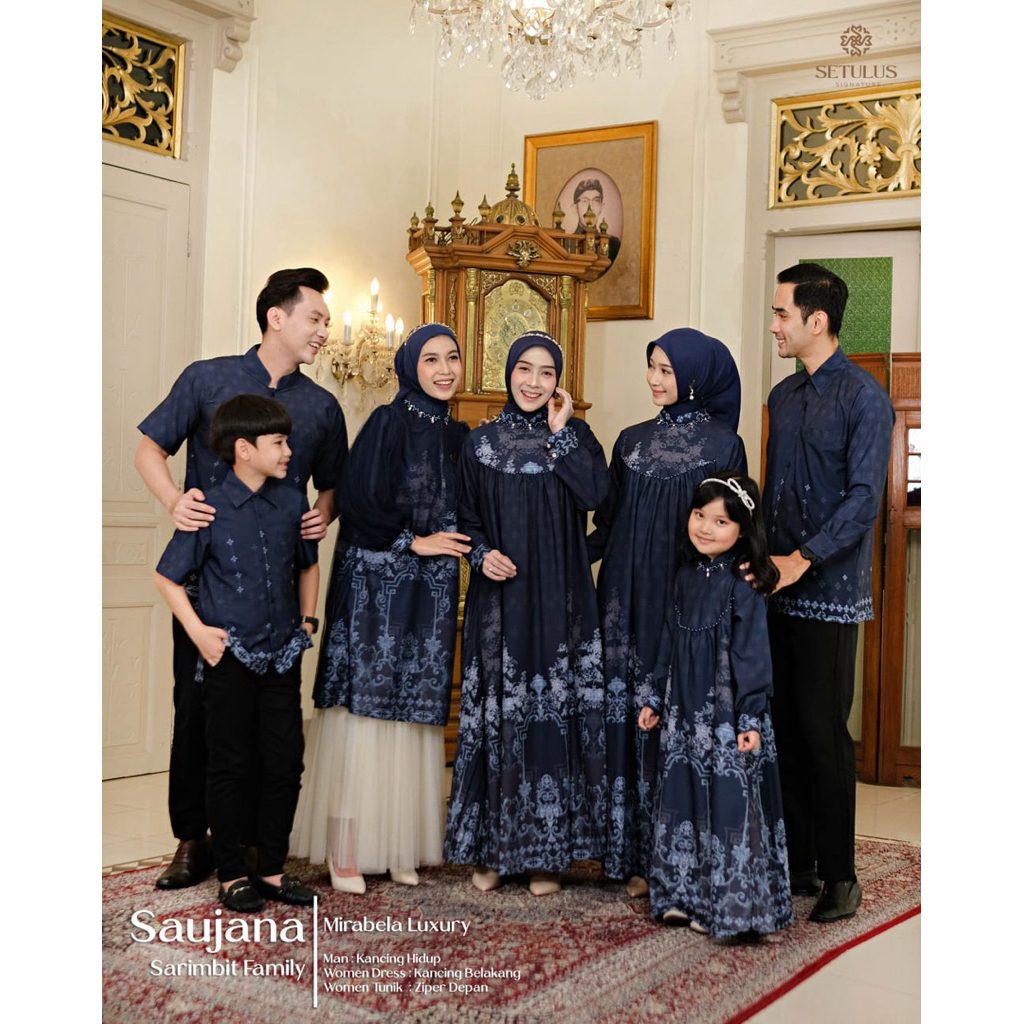 Riva Fashion Saujana Luxury Set Family Lebaran 2026 Terbaru Baju Couple Keluarga Sarimbit Keluarga