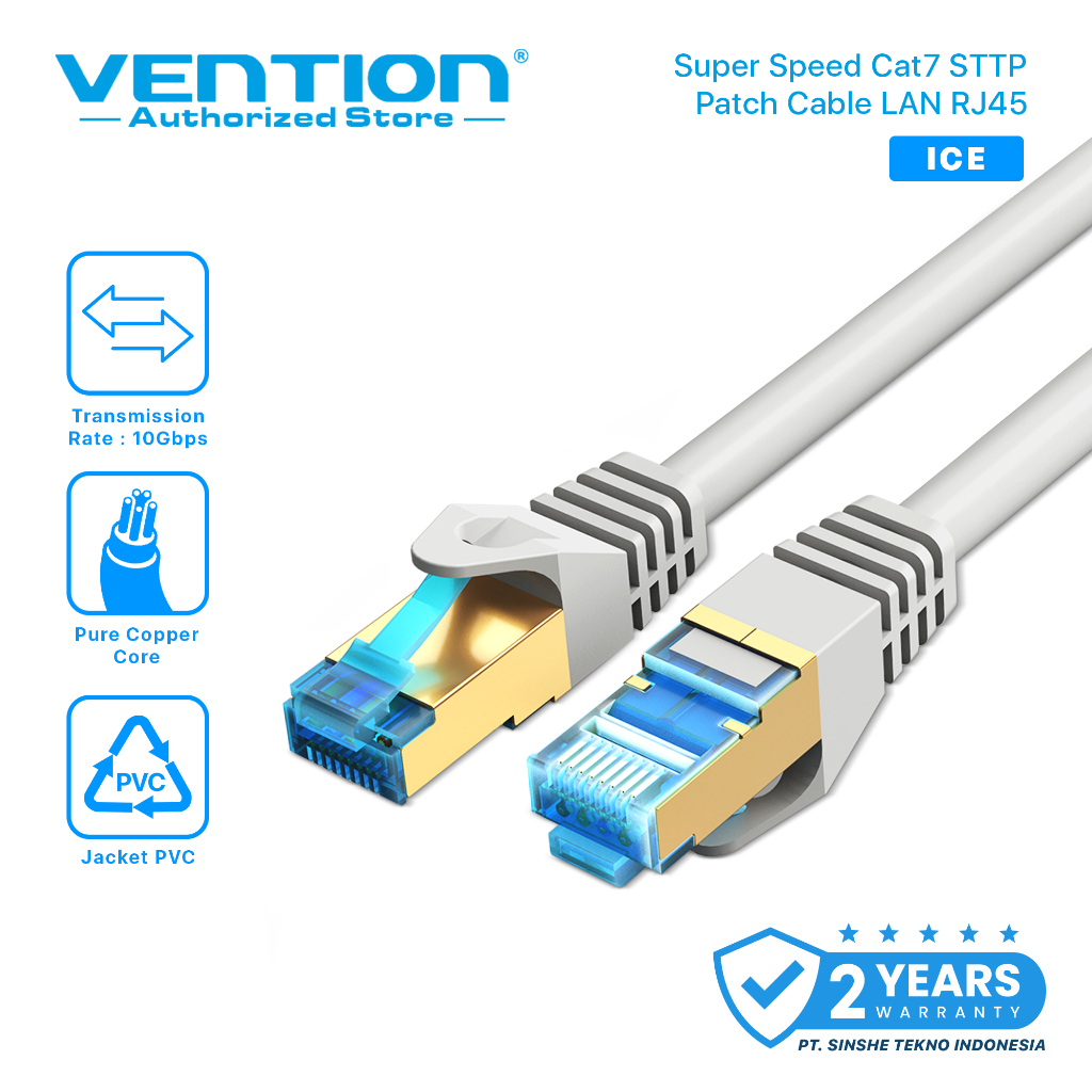 Jual Vention Kabel Lan RJ45 Cat7 SSTP SFTP Gigabit Ethernet - 15m 20m ...