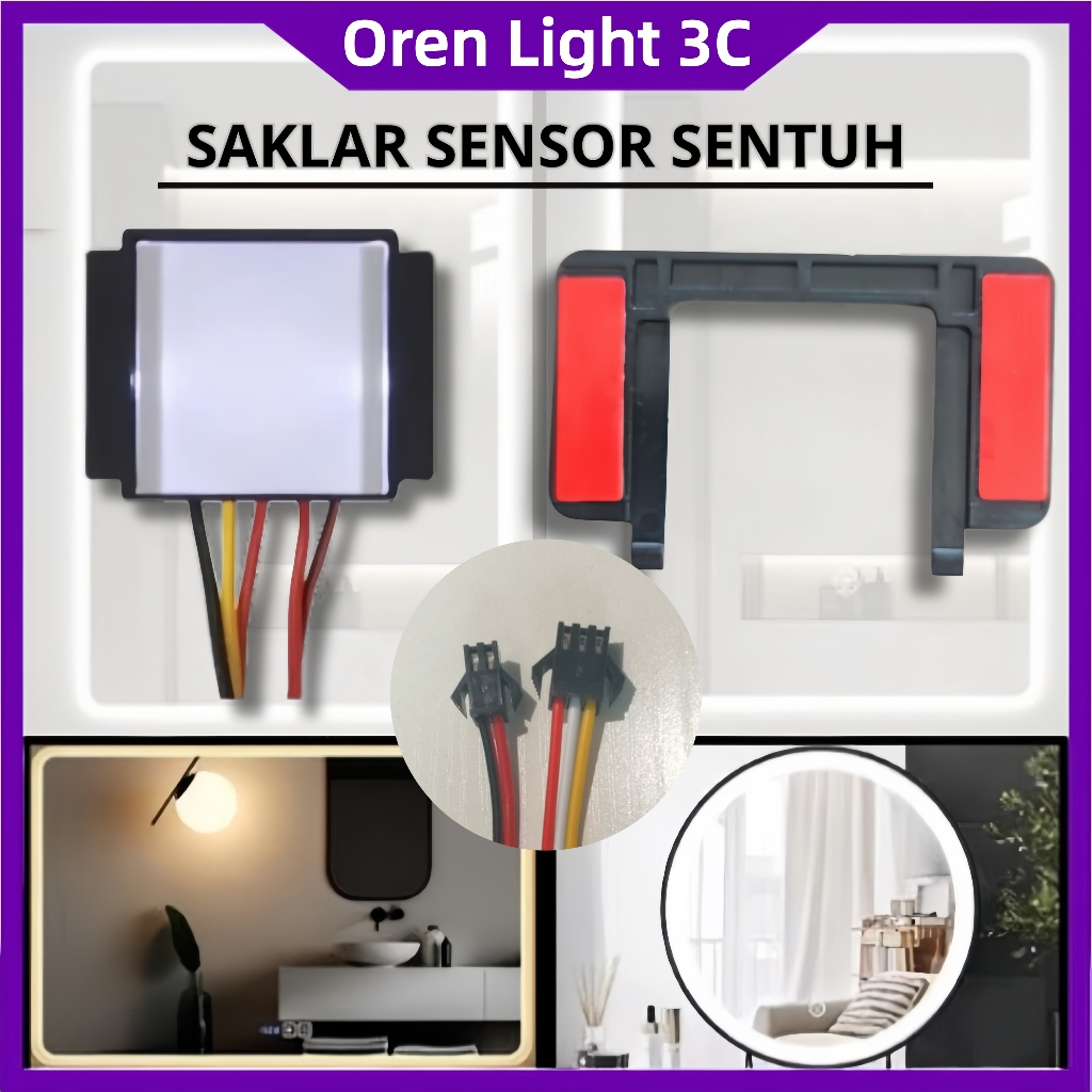 Jual Saklar Sensor Sentuh Touchscreen Untuk Lampu LED Cermin Kamar ...