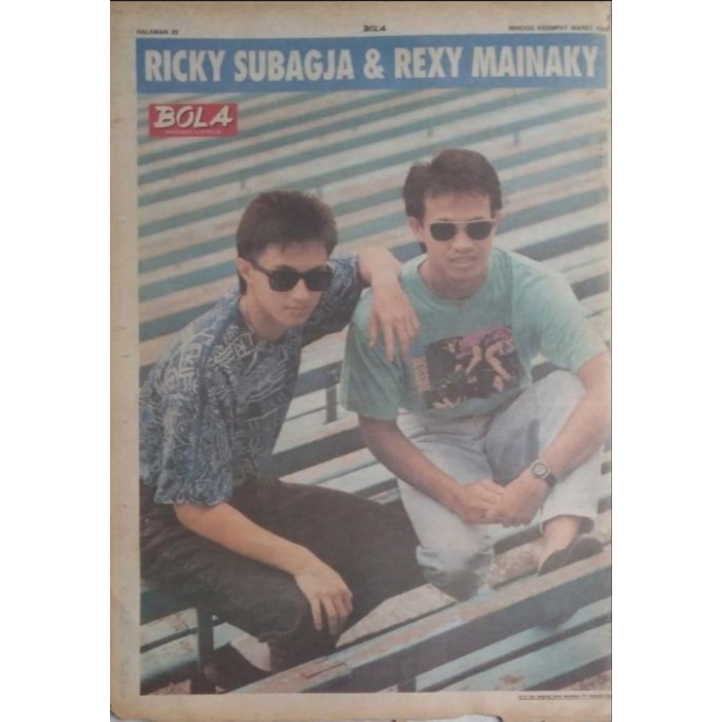 Jual Tabloid BOLA Tahun 1993 Poster Duet Bulutangkis Ricky-Rexy ...