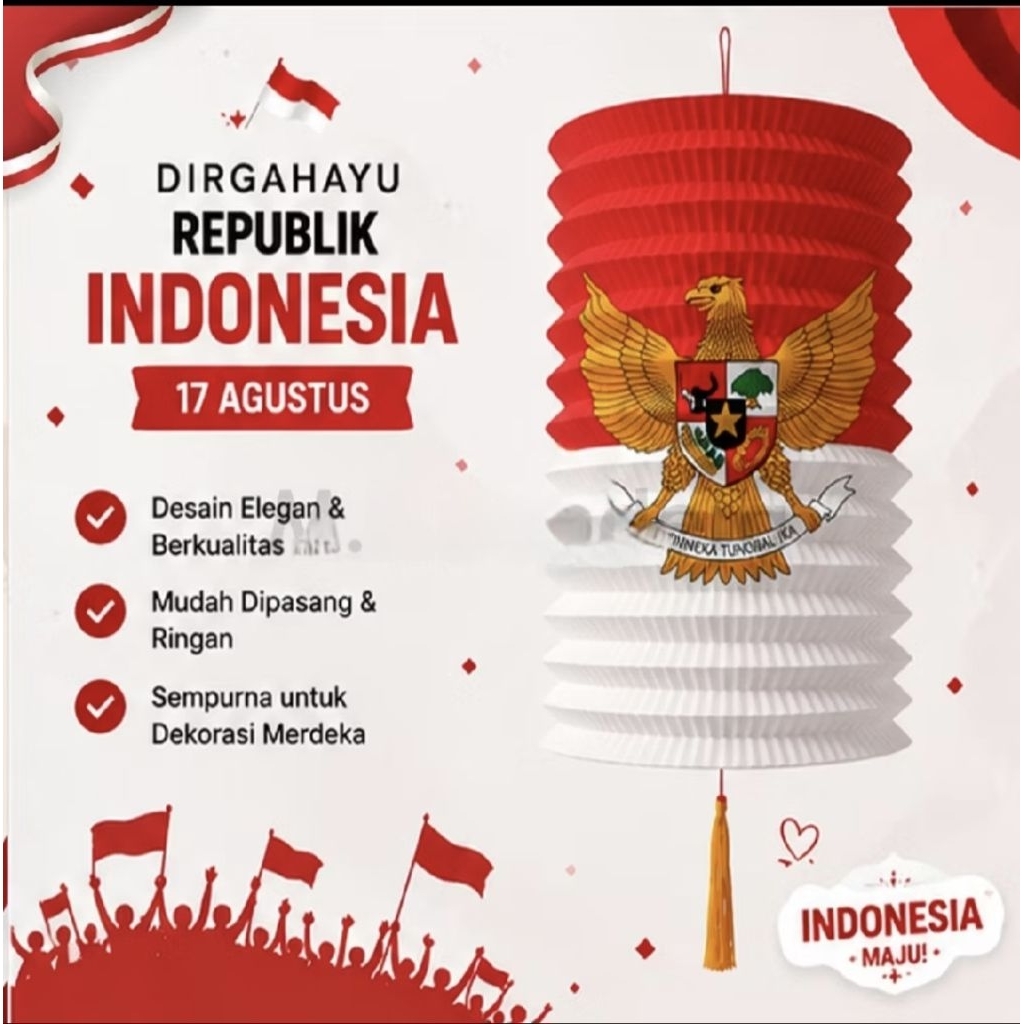 Lampion Tarik Garuda Merah Putih 17 agustus/ dekorasi kemerdekaan 17 agustus