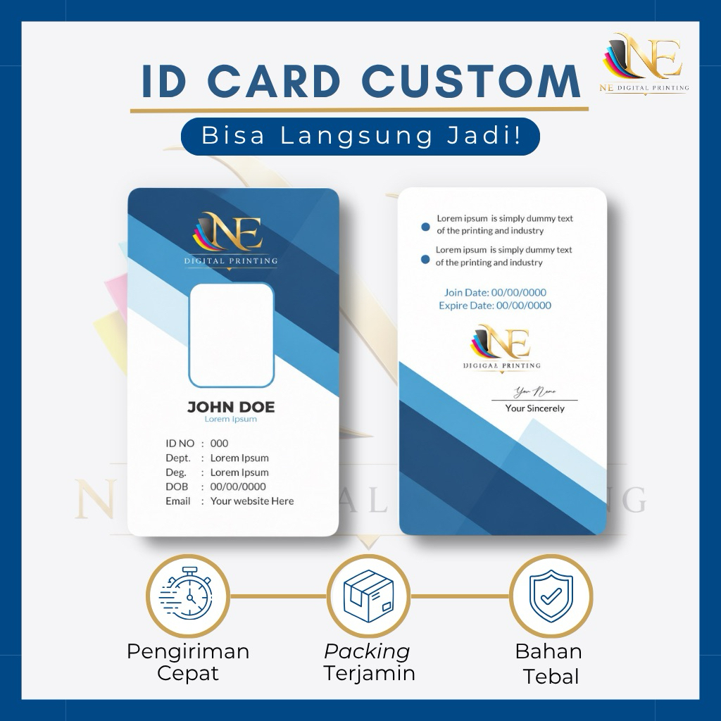 Jual ID CARD / CETAK ID CARD / ID CARD BEBAS DESIGN | Shopee Indonesia