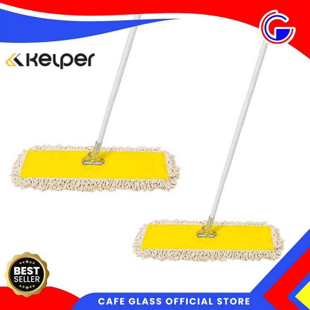 Dust Mop-Pel Kain Kelper-Alat Pel Debu Lobby-Gagang Panjang 66cm