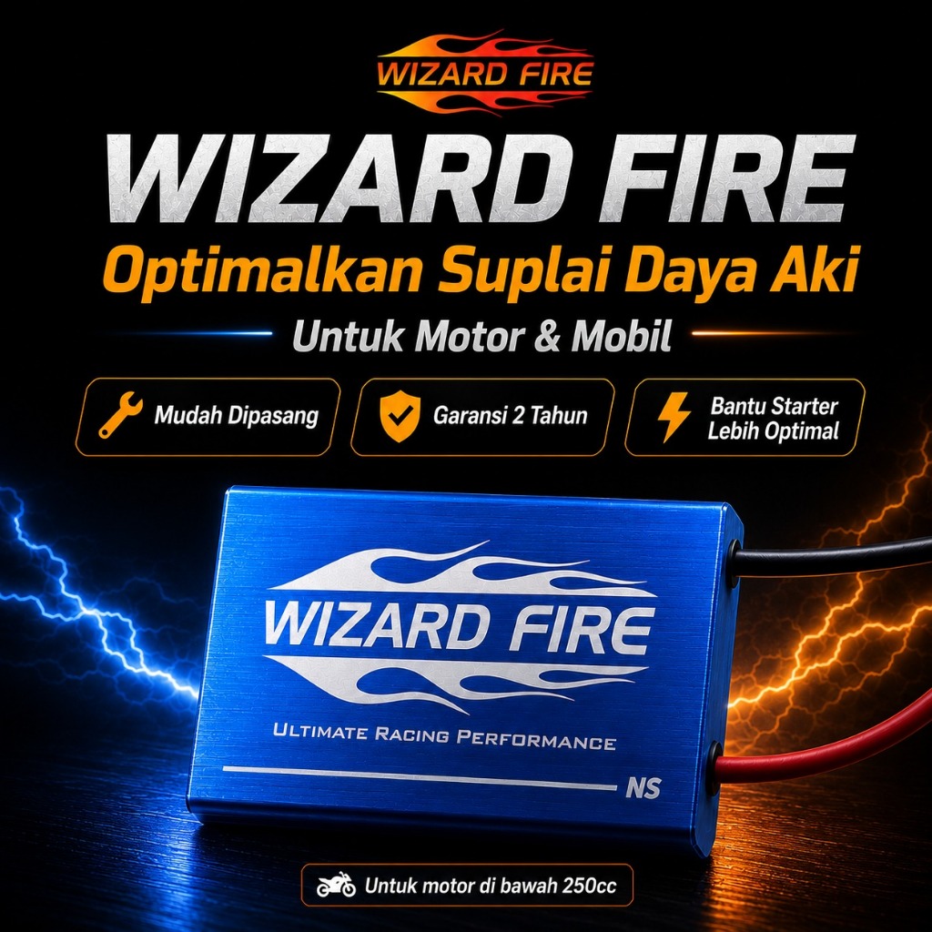 Jual Wizard Fire Stabilizer Aki Motor Matik Tipe S | Shopee Indonesia