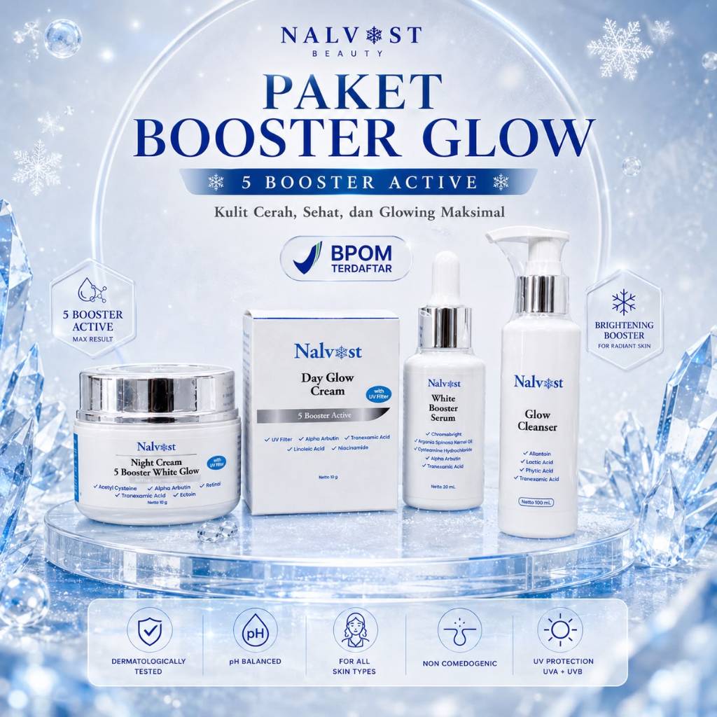 Paket Skincare Glow Booster 5X Active Brightening Serum foto 1