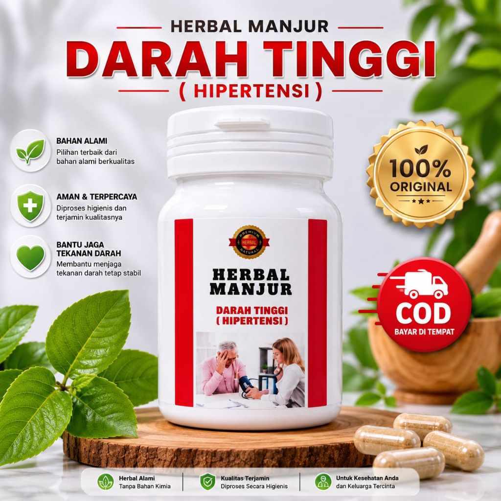 Herbal Manjur Untuk Hipertensi Darah Tinggi 30 Kapsul | Suplemen Herbal untuk Menjaga Tekanan Darah
