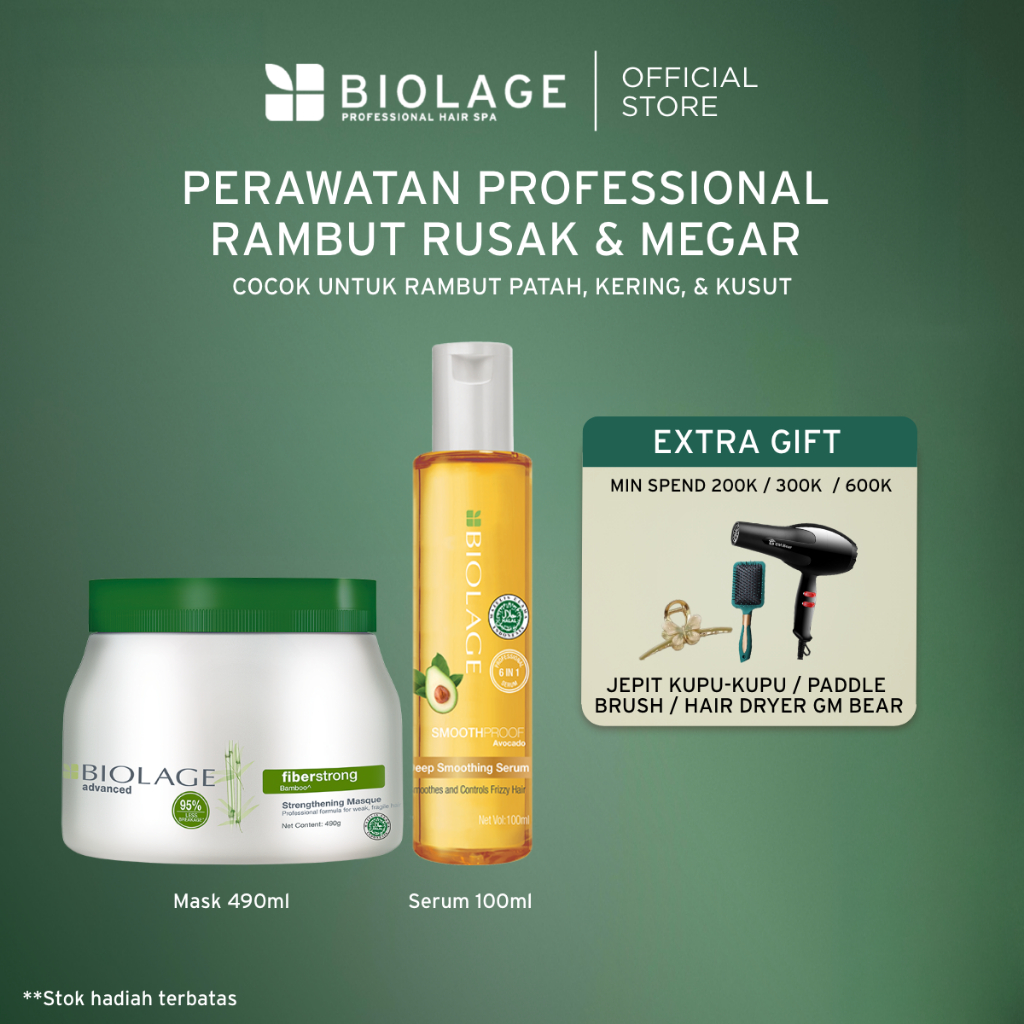 Jual Biolage Damage & Frizzy Set - Perawatan Professional Rambut Rusak ...