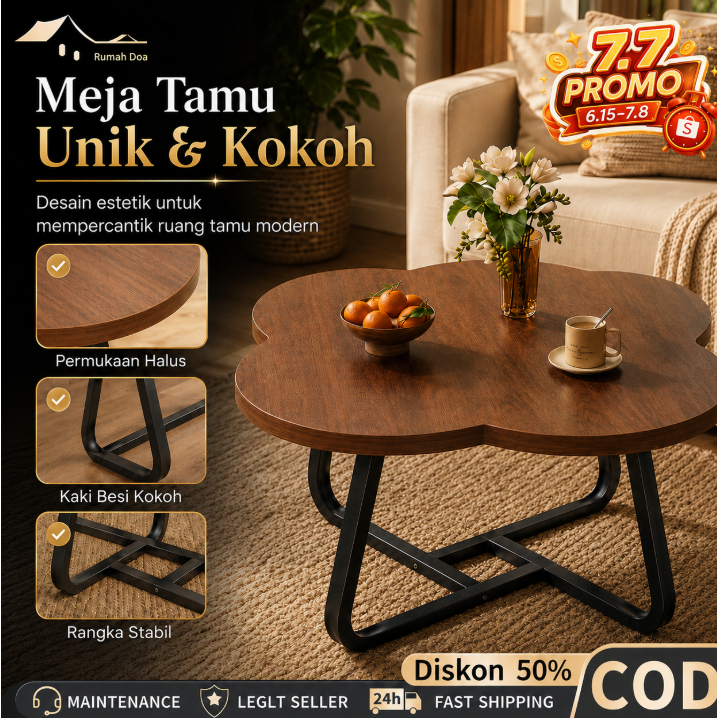 COD Meja Kopi Meja Tamu Meja Bunga Kayu Meja Kamar Meja Penyimpanan Meja Minimalis Meja Samping Meja Bunga Sederhana  Meja Caffe Meja Ruang Tamu Aesthetic