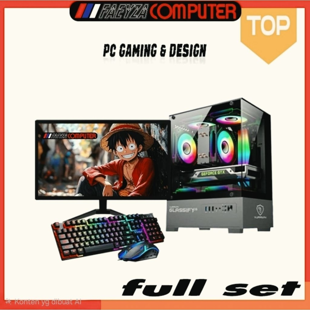 PC Gaming Lengkap INTEL CORE I5 3470 Ram 16GB SSD 128GB LED SAMSUNG 24