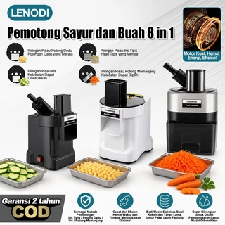 Lenodi/8-in-1 Vegetable Fruit Slicer/Alat Iris Buah dan Sayur Multifungsi, Pemotong Kentang, Wortel, Timun, Apel - Praktis & Cepat, Hemat Waktu