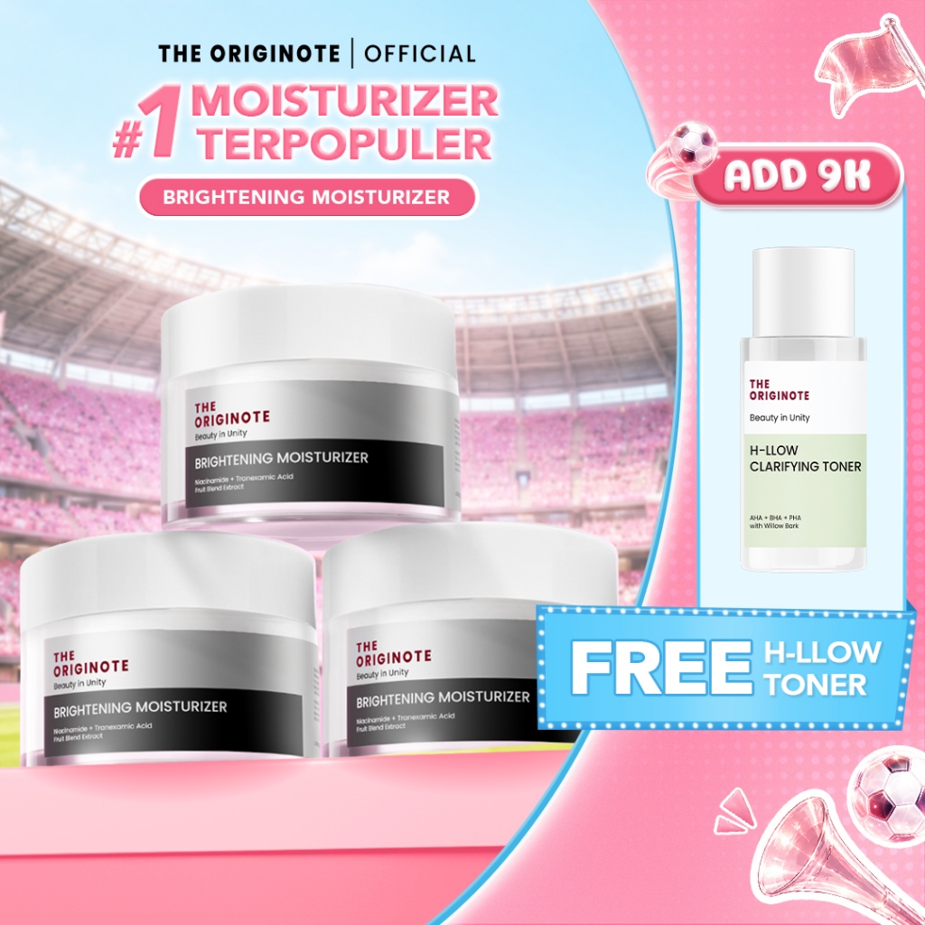 [FREE GIFT] The Originote Brightening Moisturizer - Pelembab Wajah untuk Mencerahkan dan Meratakan Warna Kulit Pencerah Wajah Menghidrasi Kulit Mencegah Penuaan Perawatan Kulit Brightening Pelembab Wajah dengan Niacinamide Tranexamic Acid