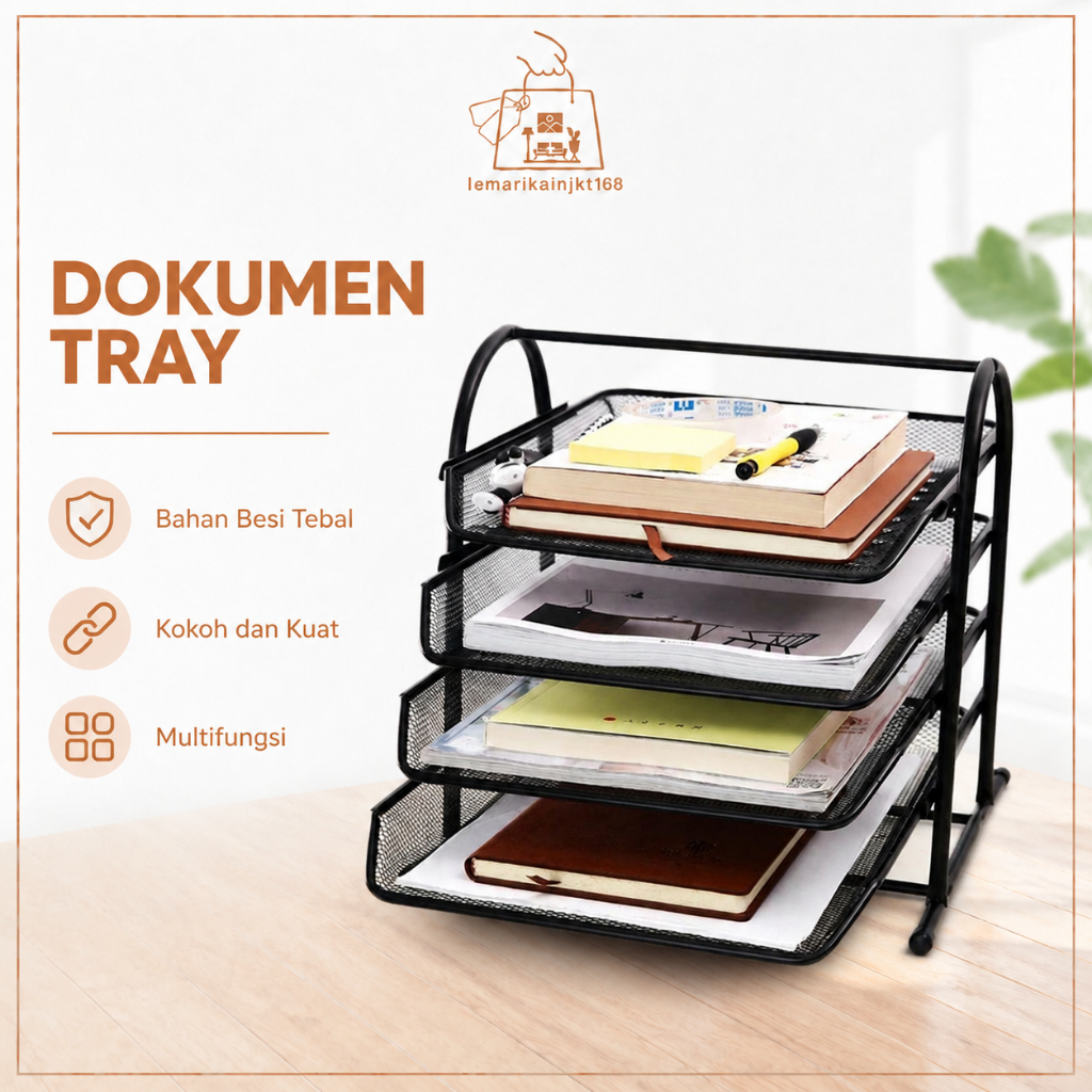 Jual Rak Dokument Tray 4 Susun File Doukumen Tray Wadah Dokumen Besi ...
