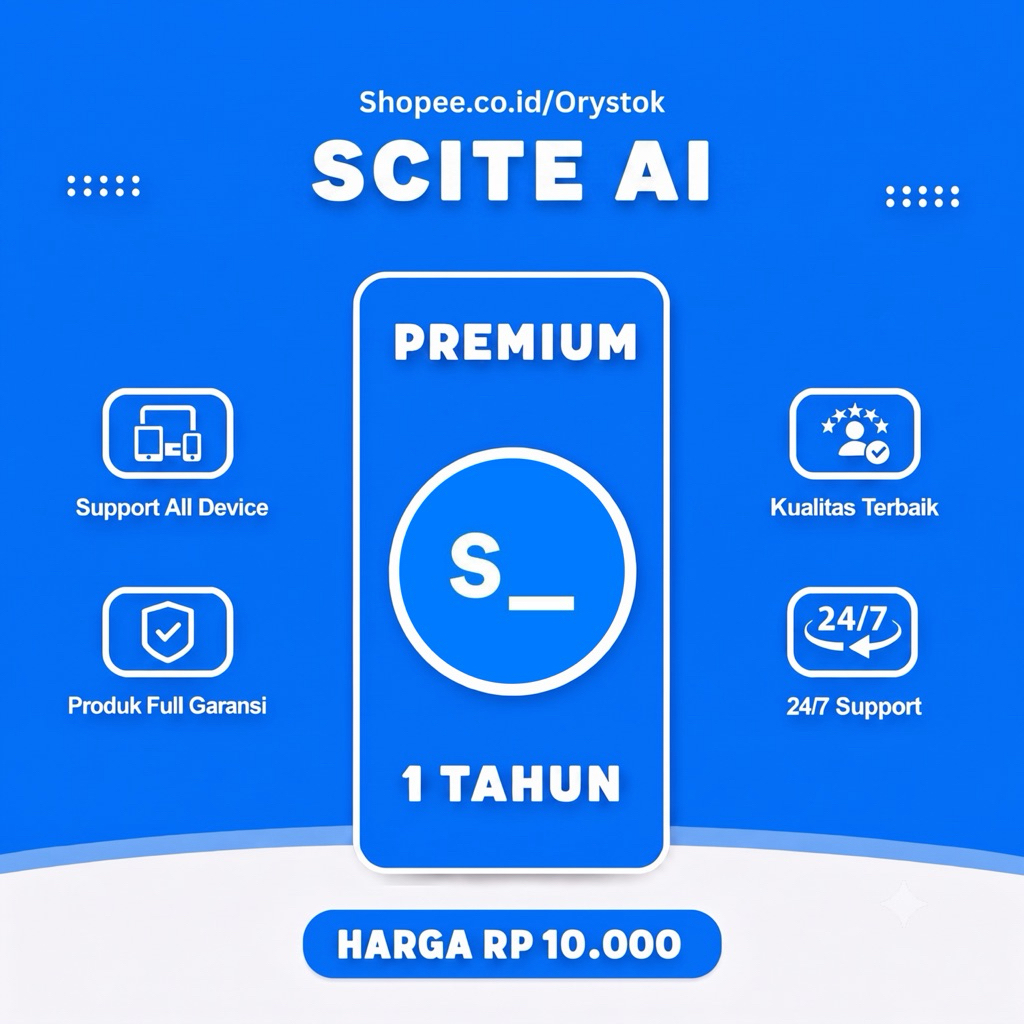 SCITE AI PREMIUM 1 BULAN FULL GARANSI AMAN