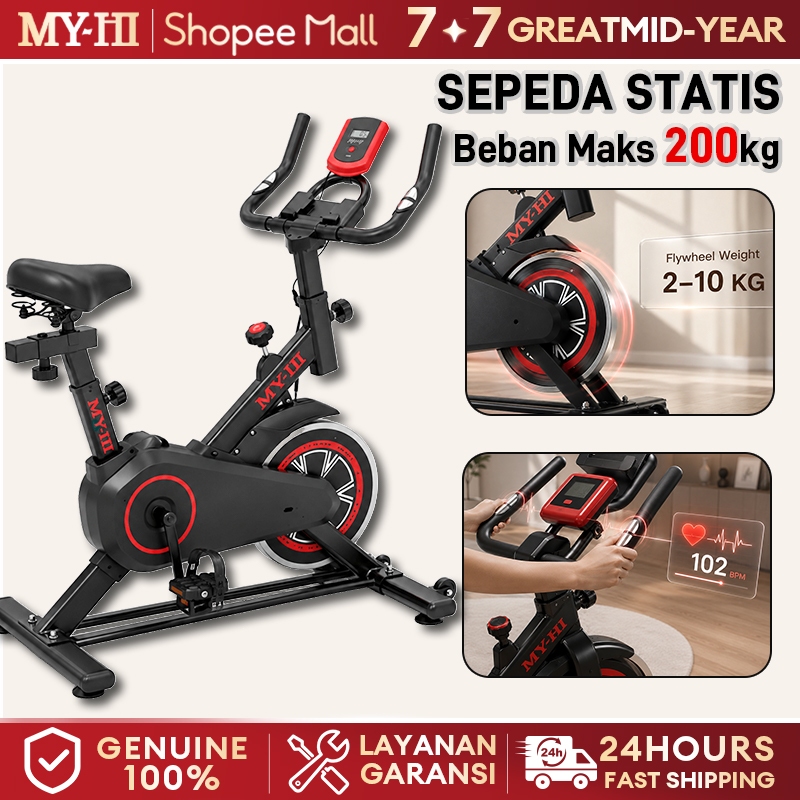 MY-HI  Sepeda statis Spinning Bike Tes Detak Jantung Sepeda olahraga Exercise  Peralatan Olahraga