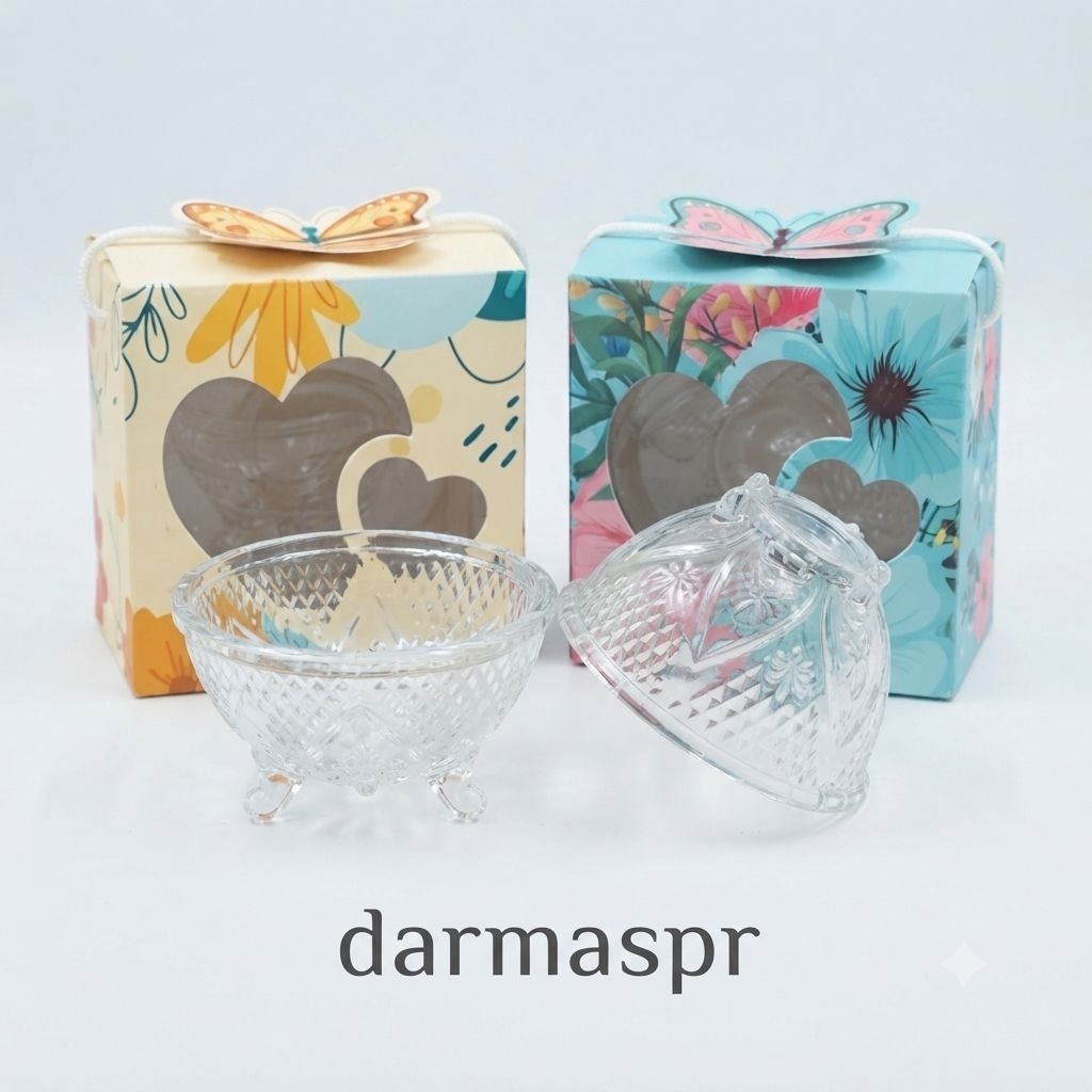Souvenir Mangkok KRISTAL Kemas Box motif isi 50pcs souvenir termurah!!!