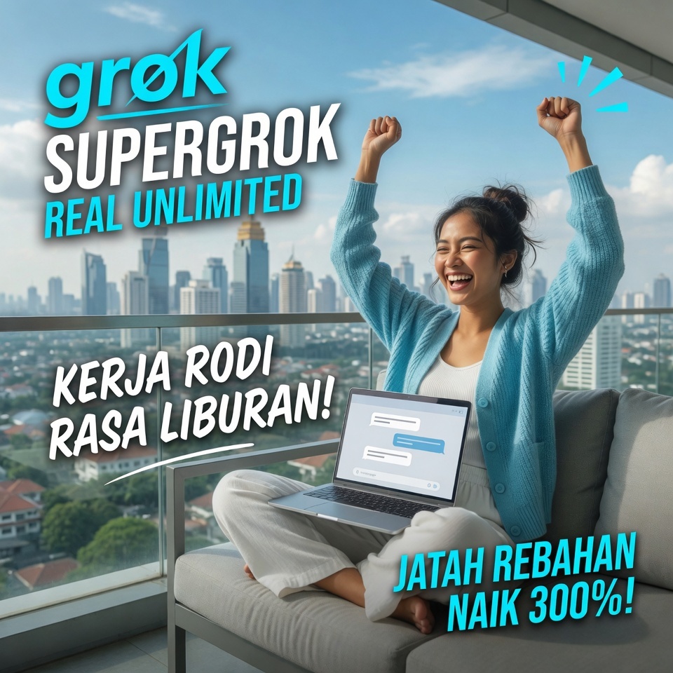 Akun AI Unlimited SuperGrok Grok Premium Murah Meriah Anti Limit Aktif 3 Hari Full