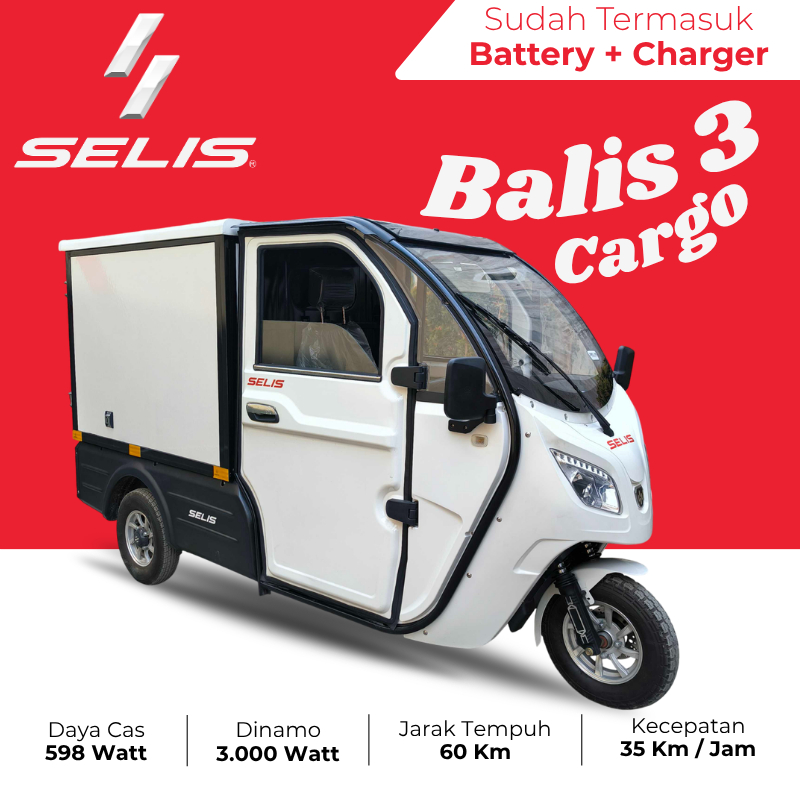 SELIS Cuci Gudang - Sepeda Motor Listrik New Balis 3 Cargo ( Motor Angkut Barang Kargo ) | Display