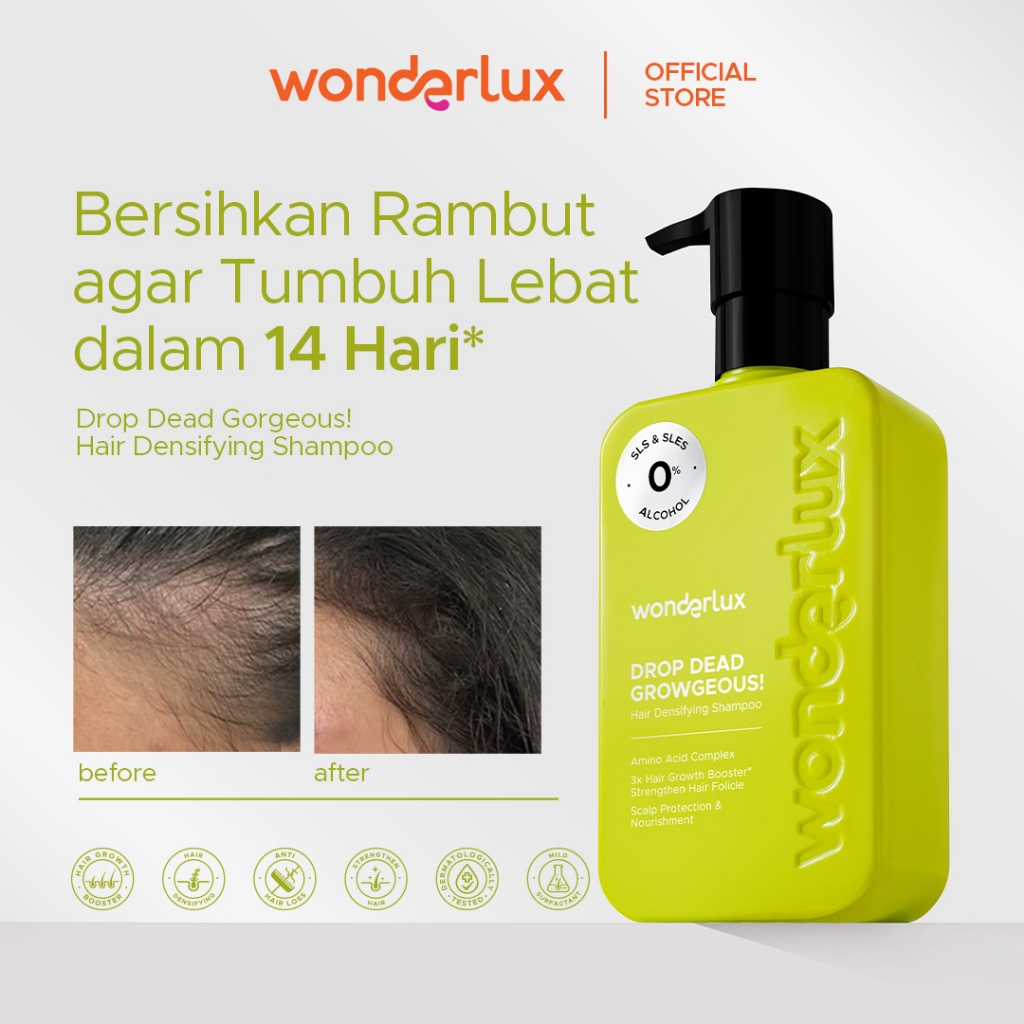 Jual Wonderlux Shampoo Drop Dead Growgeous 250ml Sampo Anti Rontok ...