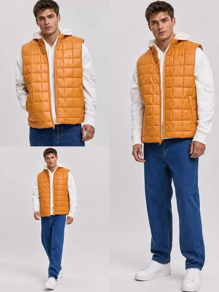 Rompi Pria MO Men's Relaxed-Fit Square-Quilted Puffer Vest - 3119