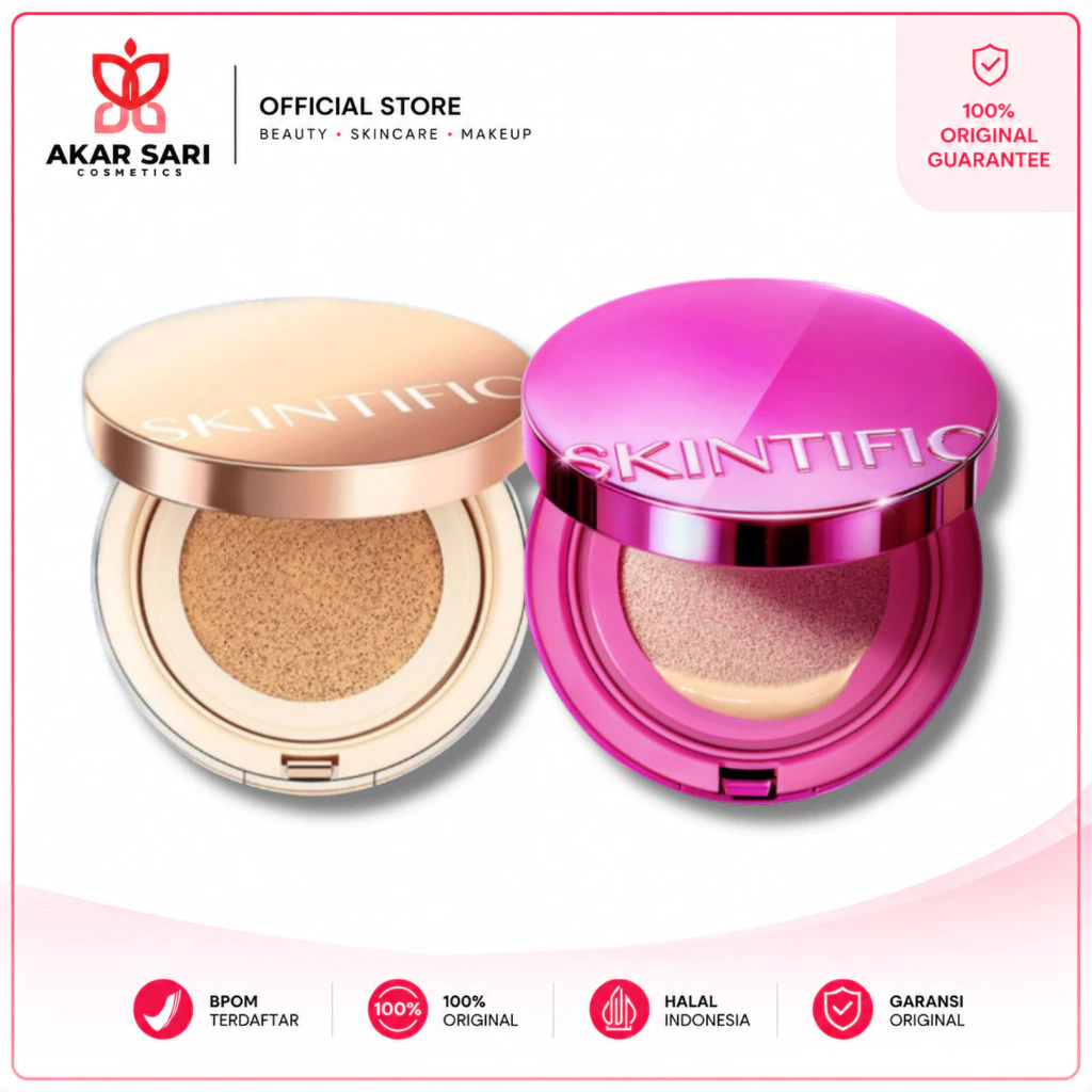 SKINTIFIC Cover Cushion Series - Cover All Perfect Cushion | Cover Glow Perfect Cushion