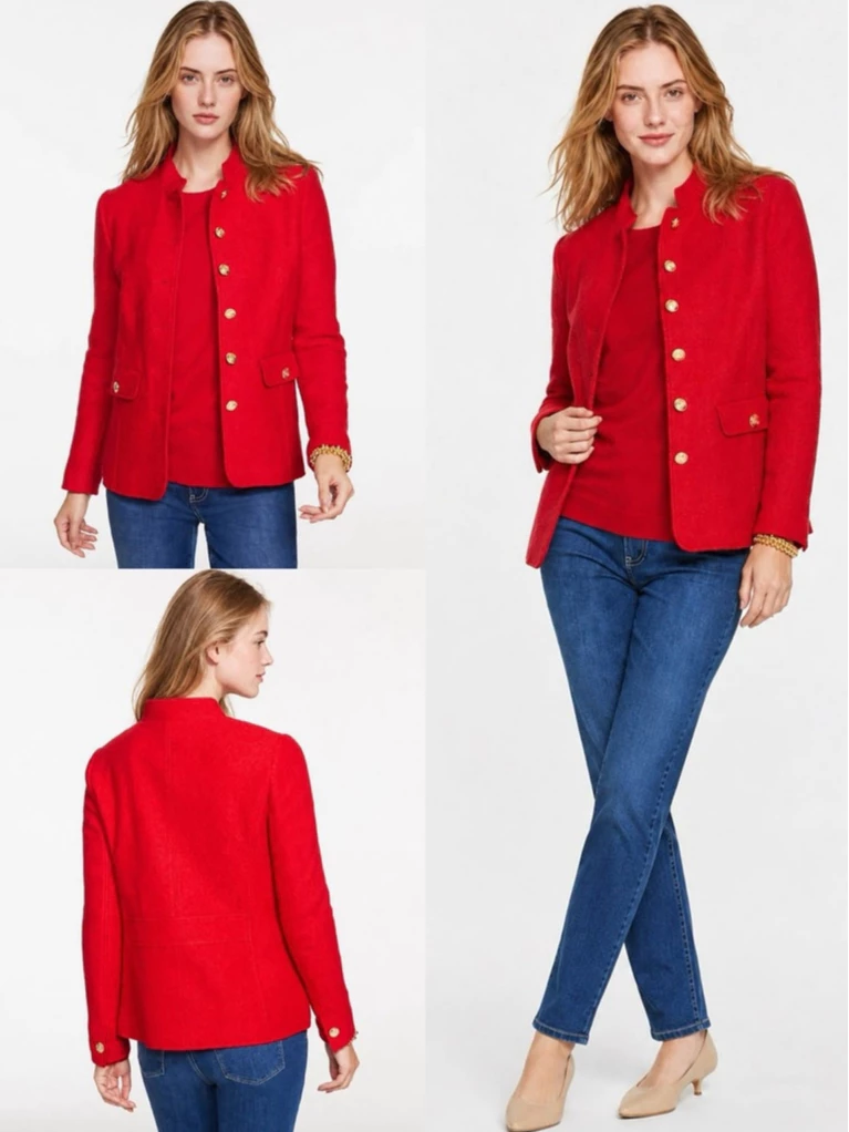 Jaket Casual Wanita TLB Women's Berkshire Wool Officer Jacket - 3127