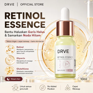 DRVE COD Retinol Essence 10ml Serum Retinol Wajah untuk Pemula Night Serum Niacinamide Hyaluronic Acid Bantu Rawat Tekstur Kulit Kusam dan Garis Halus
