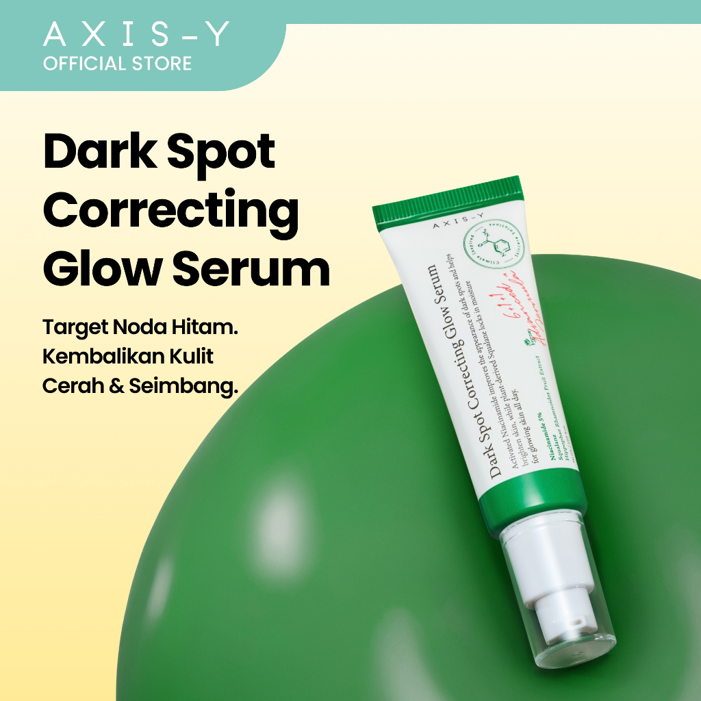 [BEST SELLING] AXIS-Y - Dark Spot Correcting Glow Serum | Serum Niacinamide 5% Memudarkan Noda Bekas Jerawat Mencerahkan Kulit Kusam Serum Pencerah Glowing Skin