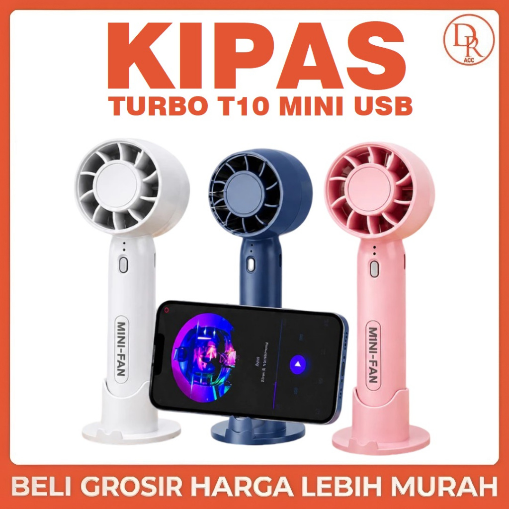 T10 Kipas Angin Portable Mini Genggam Turbo Fan kipas mini portable USB