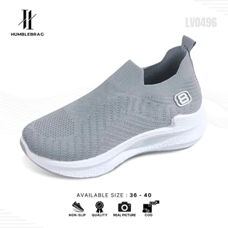HMBRG Hanni Sepatu Rajut Wanita Sepatu Wanita Tanpa Tali LV0496