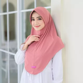 Bella Alisha - Ceisya Instan Size M Hijab Bergo Spandek Jersey Premium