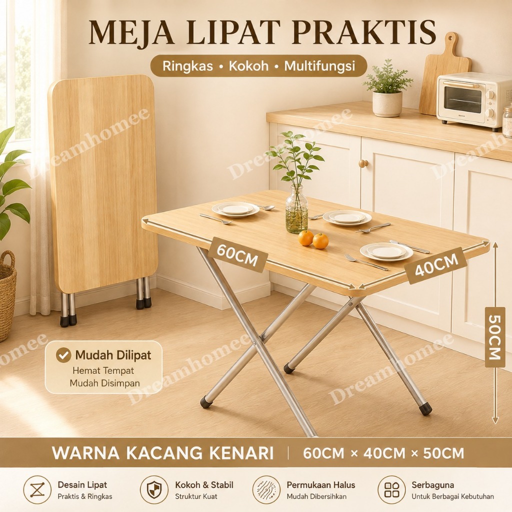 Meja Lipat Kayu Murah Meja Makan Meja Jualan  Serbaguna Meja Kopi Meja Tamu Minimalis Meja Laptop Meja Belajar Meja Samping Meja Ruang Tamu Meja Camping Meja berkemah
