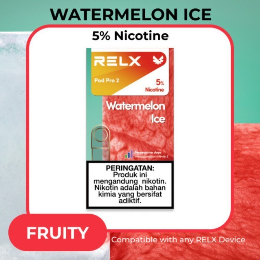 Jual RELX Pod Pro 2 - Watermelon Ice 5% (Isi 1 Pod) | Shopee Indonesia