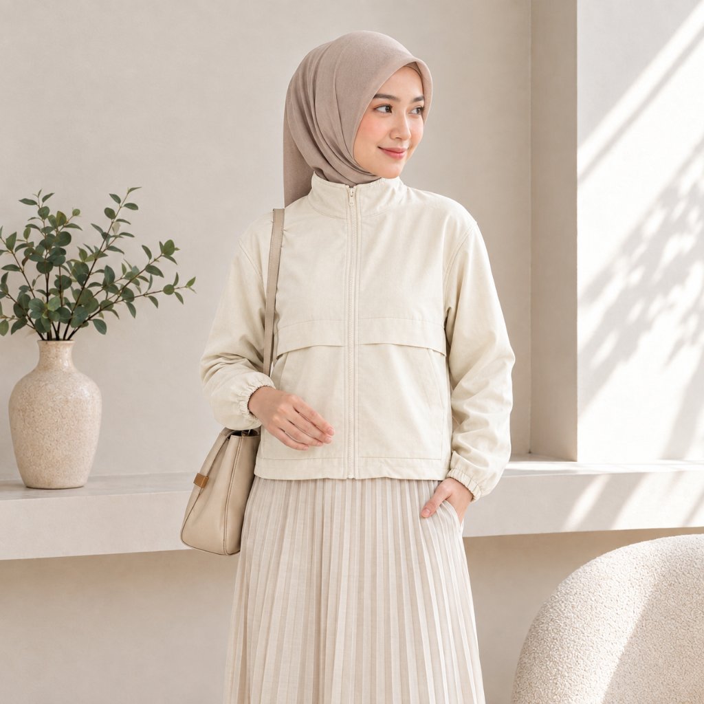 COTTON INSTYLE - Muse Jaket Turtleneck Wanita foto 3