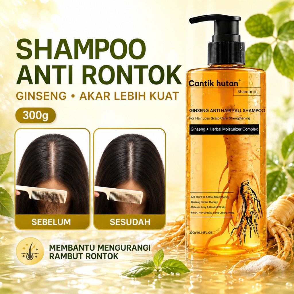 Jual Shampoo anti-rambut rontok Ginseng untuk Rambut Rontok Parah, Akar ...