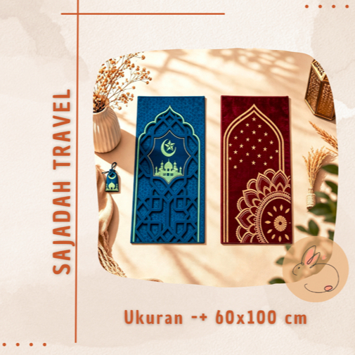 [ TCM ] SAJADAH TRAVEL LIPAT MOTIF ISLAMI ESTETIK PRAKTIS PERLENGKAPAN SHOLAT