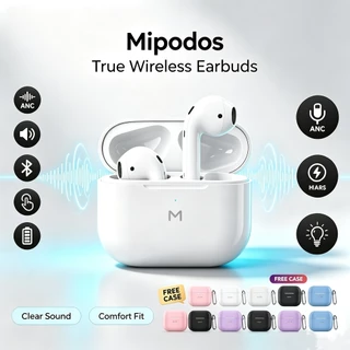 Free Premium Silicone Softcase with TWS ANC Pods Pro 2 / TWS Pods Pro 3 / Pods Gen4 Earphone bluetooth headset iP +  Hook for Pods Gen 4 Pods 3 Pods iPhone Pods Pro Pods Gen 2