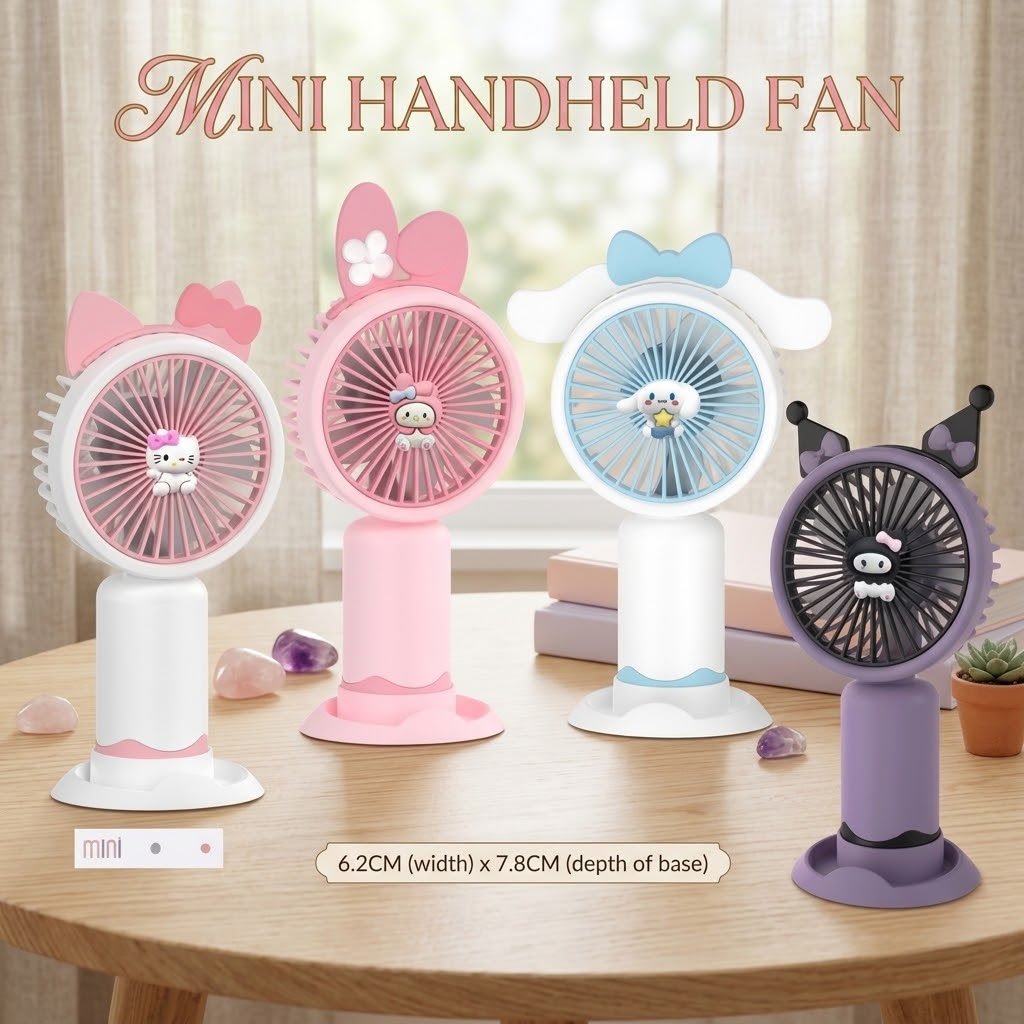 KIPAS ANGIN MINI Fun Karakter SANRIO Portabel / KIPAS ANGIN MINI Super Cute