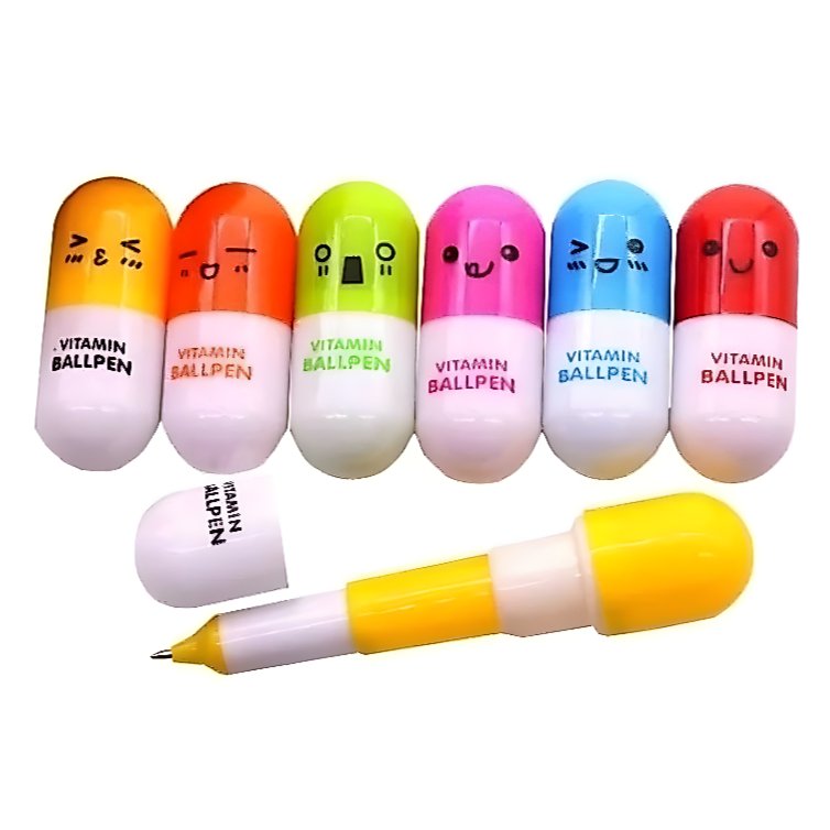 Jual Pulpen Motif Kapsul Emoticon Vitamin Anak Kids Fancy Ballpoint ...