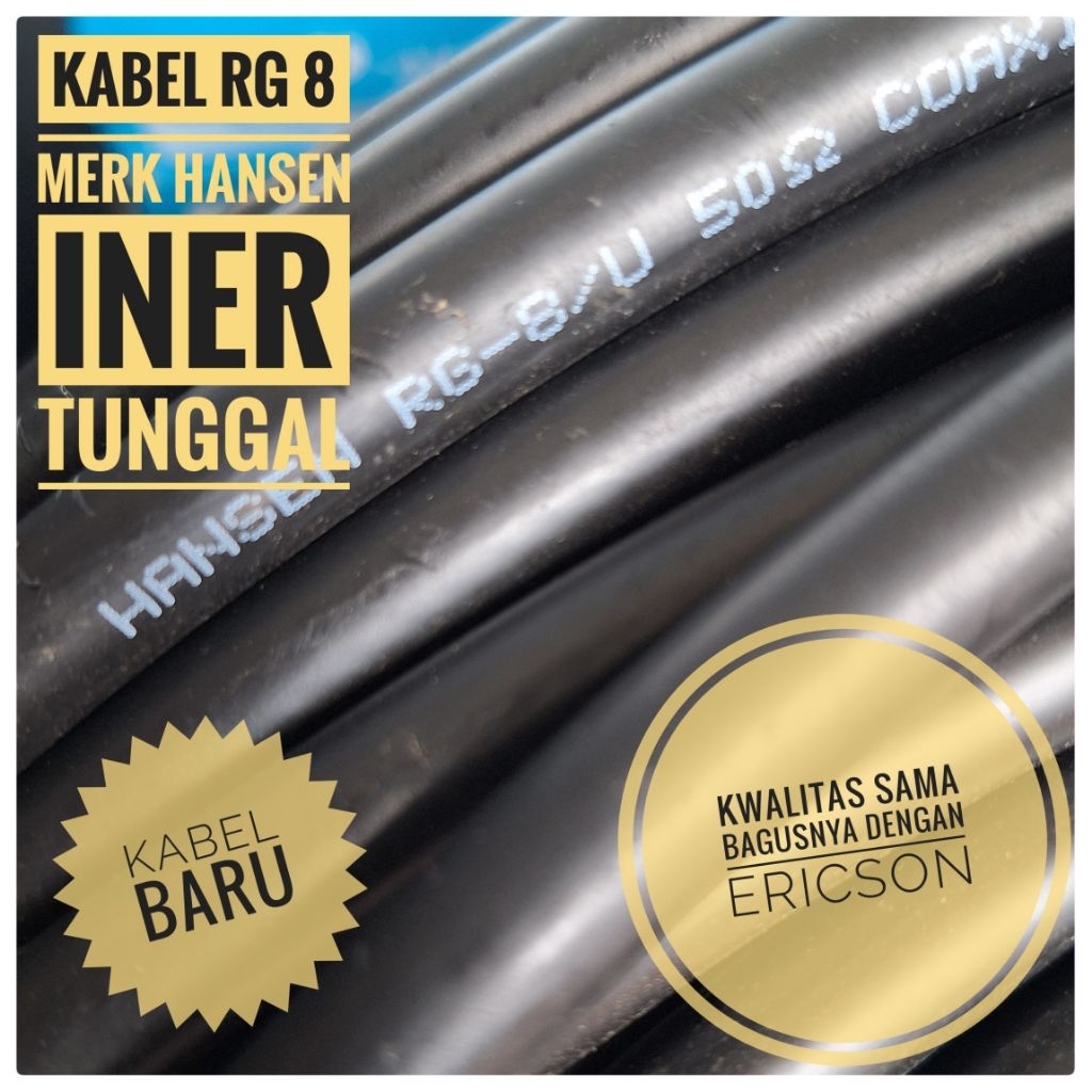 Jual KABEL COAX RG 8 HANSEN 50 OHM BUAT ANTENA | Shopee Indonesia
