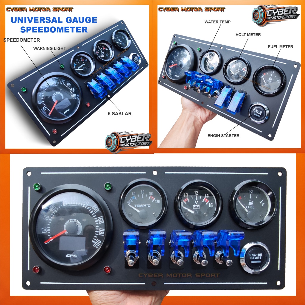 Jual Speedometer universal Analog classic gauge Speedometer GPS system ...