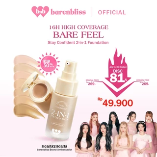 [MUST HAVE] BNB barenbliss Bloomatte Stay Confident 2-in-1 Foundation Foundation & Concealer Tahan Lama 16 Jam Waterproof & Sweatproof Natural-Matte Finish SPF 50 PA+++