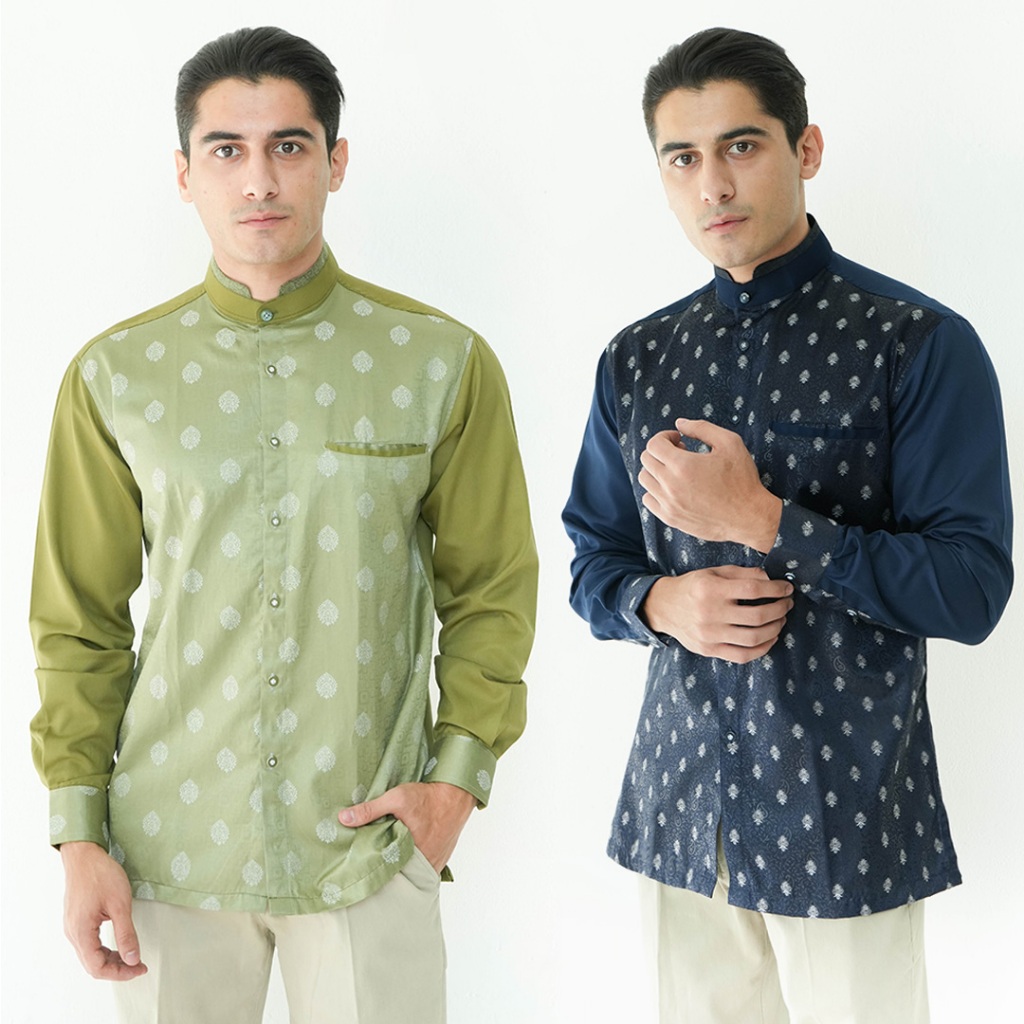Casella Baju Koko Pria Lengan Panjang | Baju Koko Batik Jeddah