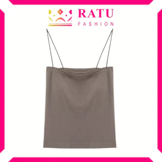 Ratu Fashion Tanktop Polos Bra With Cup Basic Wanita Square Spaghetti BR513