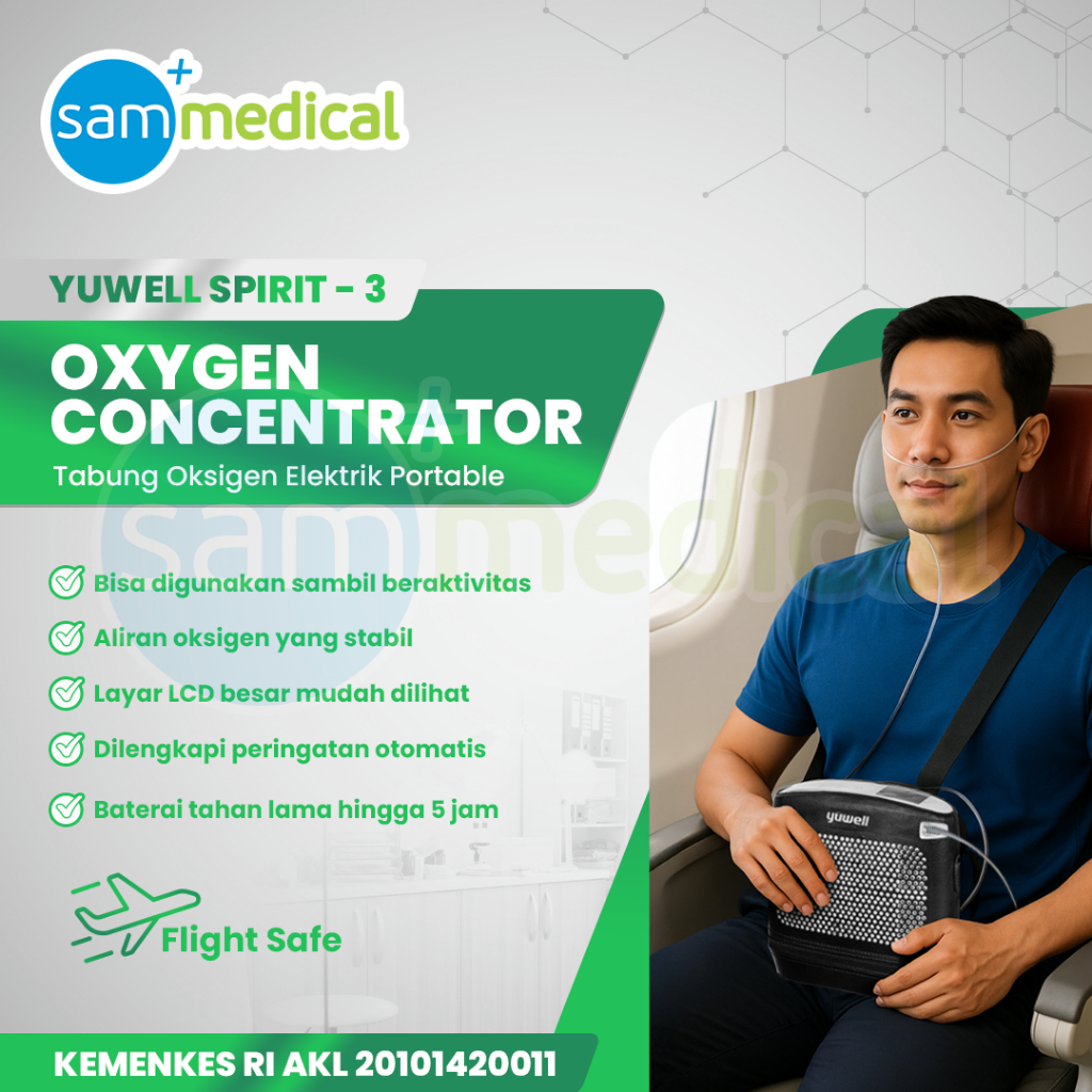 Jual Yuwell Oxygen Concentrator Spirit-3 Flight Safe Cabin Approved ...