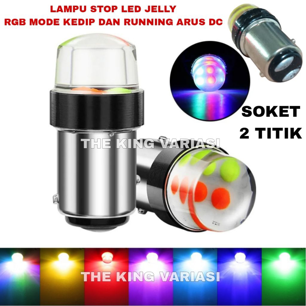 Jual BOHLAM STOP LED MOTOR RGB LAMPU STOP MOTOR LED RGB NYALA WARNA ...