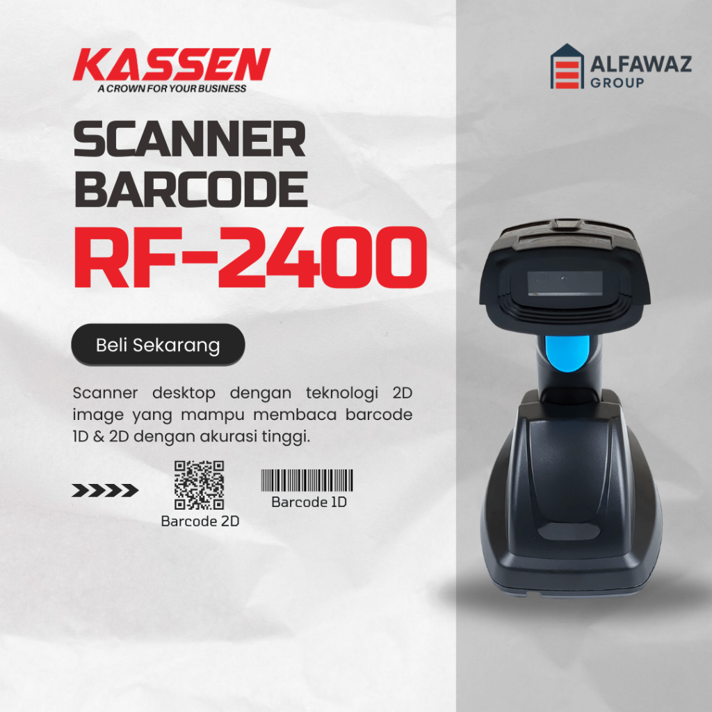 Jual RF-2400 2D Wireless Barcode Scanner – Long Range, Multi-Device ...