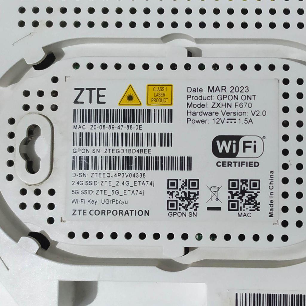 Jual ZTE GPON ONT ZXHN F670 Premium Dual-Band Routet Wireless Access ...