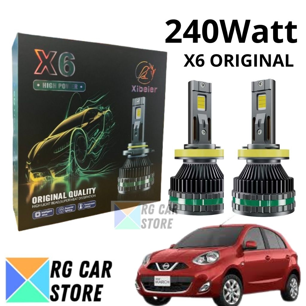 Jual LED Lampu Utama Nissan March 240 Watt Original Autolume X6 PnP ...